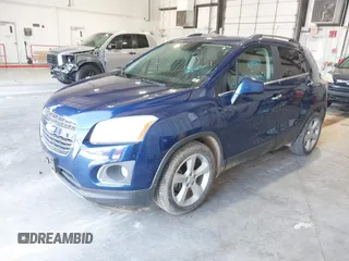 2015 Chevrolet Trax LTZ with VIN 3GNCJNSB0FL201292, listed as a IAAI auction lot 41959167 with 160,425 mi miles. Bid and sale history available at carsss.com. Image 2.