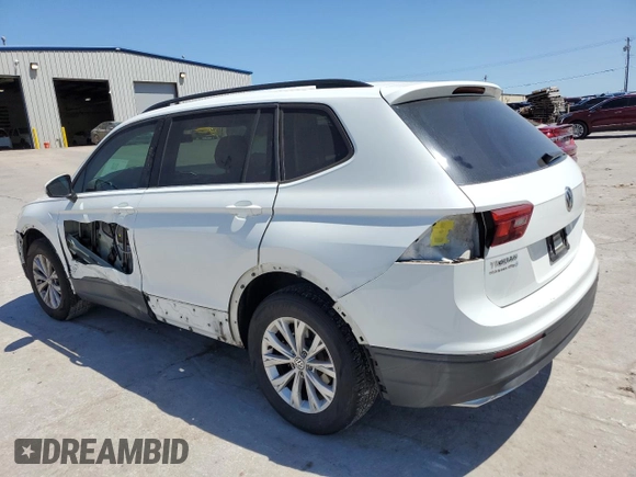 2018 Volkswagen Tiguan S with VIN 3VV0B7AX7JM065958, listed as a Copart auction lot 57598015 with 97,360 mi miles and Salvage title. Bid and sale history available at DreamBid. Image 2.