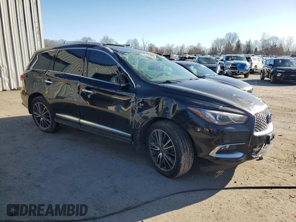 2019 Infiniti QX60 Pure with VIN 5N1DL0MMXKC516532, listed as a Copart auction lot 50526865 with 66,350 mi miles and Salvage title. Bid and sale history available at DreamBid. Image 4.