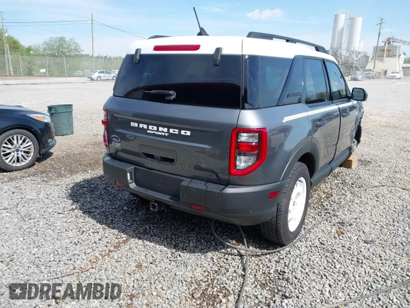 2024 Ford Bronco Sport Heritage with VIN 3FMCR9G64RRE14313, listed as a IAAI auction lot 42024410 with 6,771 mi miles and . Bid and sale history available at DreamBid. Image 4.