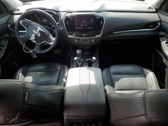 2021 Chevrolet Traverse Premier with VIN 1GNERKKW0MJ155132, listed as a Copart auction lot 53668635 with 91,501 mi miles and Salvage title. Bid and sale history available at DreamBid. Image 8.