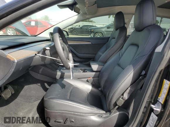2022 Tesla Model 3 with VIN 5YJ3E1EA0NF287838, listed as a Copart auction lot 47785355 with 54,116 mi miles and Salvage Title. Bid and sale history available at DreamBid. Image 7.