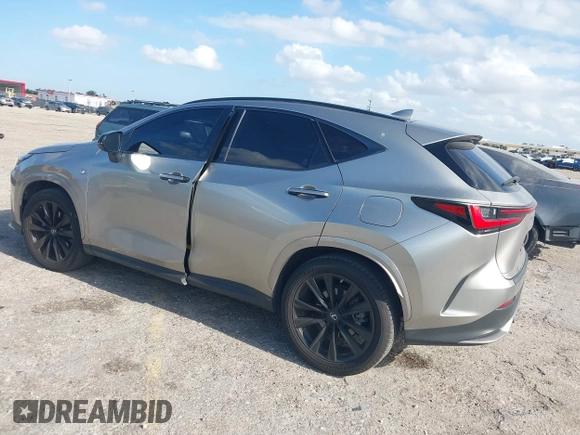 2022 Lexus NX 350 F Sport with VIN JTJKGCEZXN5001287, listed as a IAAI auction lot 42125581 with 47,766 mi miles and . Bid and sale history available at DreamBid. Image 3.