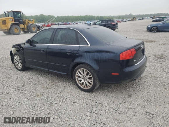 2008 Audi A4 2.0T с VIN WAUDF78E48A161849, выставлен на аукционе Copart как лот 54259165 с пробегом 87 452 миль миль и Чистый • Clean title. История ставок и продаж доступна на DreamBid. Изображение 2.