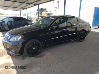 2008 Infiniti M z VIN JNKAY01E08M604254, wystawiony jako Copart lot #57499825 z przebiegiem 108 473 mil mil oraz Szkoda całkowita • Salvage title. Historia ofert i sprzedaży dostępna na DreamBid. Obrazek 1.