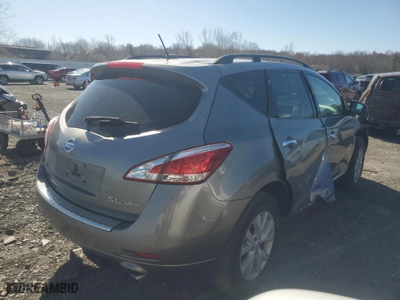 2011 Nissan Murano SV with VIN JN8AZ1MW2BW161887, listed as a Copart auction lot 52166935 with 135,818 mi miles and Clean Title. Bid and sale history available at carsss.com. Image 3.