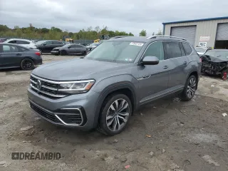 2021 Volkswagen Atlas SEL Premium R-Line with VIN 1V2FR2CA5MC541449, listed as a Copart auction lot 72932124 with 58,269 mi miles and Salvage title. Bid and sale history available at DreamBid. Image 1.