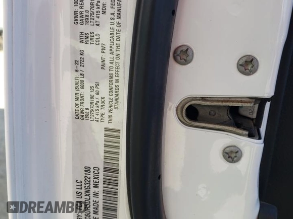 2022 Ram 2500 Big Horn with VIN 3C6UR5DLXNG322180, listed as a Copart auction lot 89375355 with 24,129 mi miles and Salvage Title. Bid and sale history available at carsss.com. Image 13.