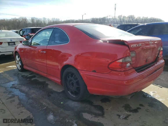 1999 Mercedes-Benz CLK-Class with VIN WDBLJ70G9XF058095, listed as a Copart auction lot 41823115 with 260,113 mi miles and Salvage Title. Bid and sale history available at carsss.com. Image 2.