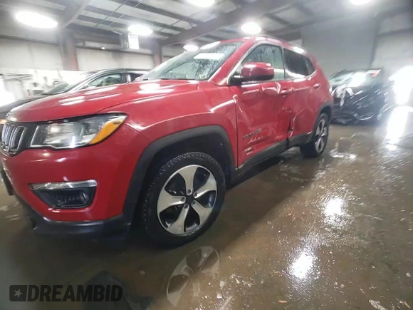 2018 Jeep Compass Latitude with VIN 3C4NJDBB8JT180048, listed as a Copart auction lot 45653135 with 147,279 mi miles and Salvage title. Bid and sale history available at DreamBid. Image 13.