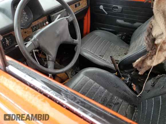 1979 Volkswagen Beetle with VIN 1592042687, listed as a Copart auction lot 87370154 with 50,248 mi miles and Salvage Title. Bid and sale history available at DreamBid. Image 7.