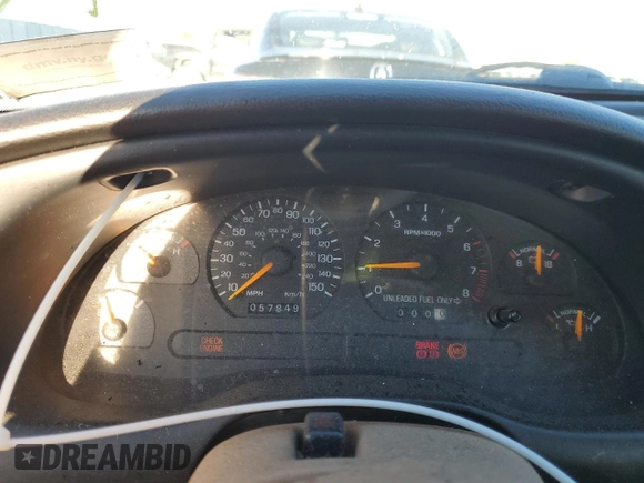 1996 Ford Mustang GT with VIN 1FALP45XXTF235504, listed as a Copart auction lot 45662595 with 57,849 mi miles and Salvage title. Bid and sale history available at DreamBid. Image 9.