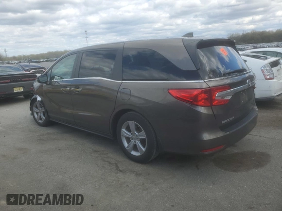 2019 Honda Odyssey EX-L with VIN 5FNRL6H73KB137053, listed as a Copart auction lot 53094245 with 38,081 mi miles and Salvage Title. Bid and sale history available at carsss.com. Image 2.