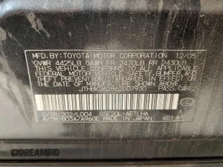 2006 Lexus IS 250 z VIN JTHBK262862007930, wystawiony jako Copart lot #58627305 z przebiegiem 188 748 mil mil oraz Tytuł czysty. Historia ofert i sprzedaży dostępna na DreamBid. Obrazek 12.
