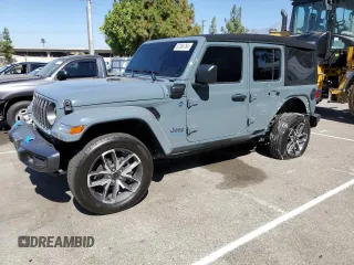 2024 Jeep Wrangler Sport S with VIN 1C4RJXN68RW152239, listed as a Copart auction lot 67084764 with 9,565 mi miles and Salvage Title. Bid and sale history available at DreamBid. Image 1.
