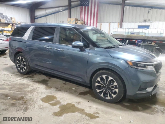 2024 Kia Carnival EX with VIN KNDNC5H34R6445165, listed as a Copart auction lot 49506815 with 15,426 mi miles and Salvage Title. Bid and sale history available at carsss.com. Image 4.