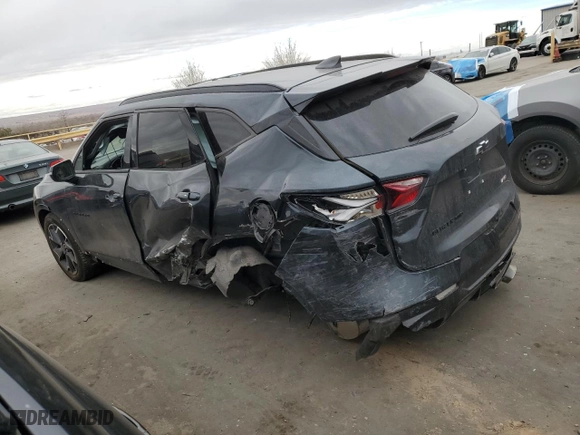 2019 Chevrolet Blazer RS with VIN 3GNKBJRS2KS697879, listed as a Copart auction lot 45407945 with 0 mi miles and Salvage Title. Bid and sale history available at carsss.com. Image 2.