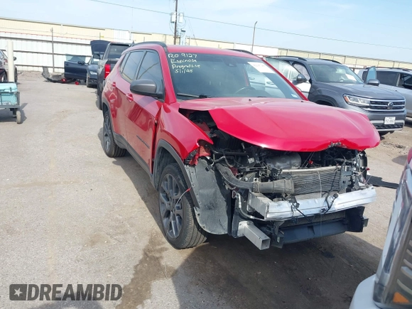 2021 Jeep Compass 80th Anniversary with VIN 3C4NJDEB9MT593337, listed as a IAAI auction lot 42247265 with 71,038 mi miles and . Bid and sale history available at DreamBid. Image 1.
