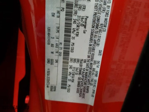 2014 Ford Focus SE with VIN 1FADP3F2XEL306920, listed as a Copart auction lot 52085415 with 123,495 mi miles and Salvage Title. Bid and sale history available at carsss.com. Image 13.