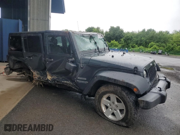2017 Jeep Wrangler Unlimited Sport with VIN 1C4BJWDG6HL743322, listed as a Copart auction lot 61100045 with 135,959 mi miles and Salvage title. Bid and sale history available at DreamBid. Image 4.