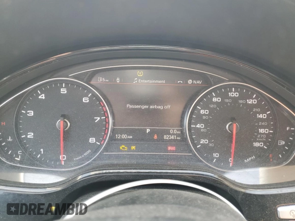 2017 Audi A8 with VIN WAU44AFD4HN014064, listed as a Copart auction lot 62373585 with 82,341 mi miles and Clean title. Bid and sale history available at DreamBid. Image 9.