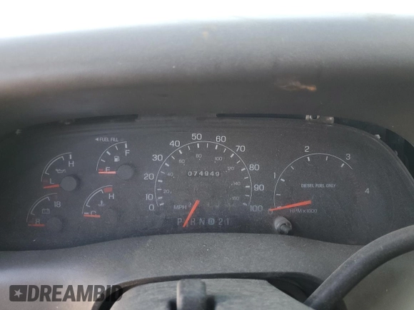 2001 Ford F-250 XL with VIN 3FTNW21F91MA38487, listed as a Copart auction lot 81172274 with 74,949 mi miles and Salvage title. Bid and sale history available at DreamBid. Image 9.