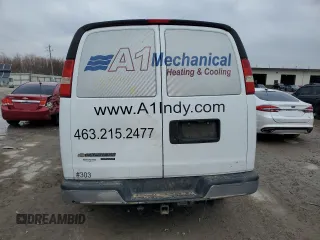 2014 Chevrolet Express Cargo Van with VIN 1GCWGFCB9E1137591, listed as a Copart auction lot 85784424 with 0 mi miles and Salvage Title. Bid and sale history available at carsss.com. Image 6.