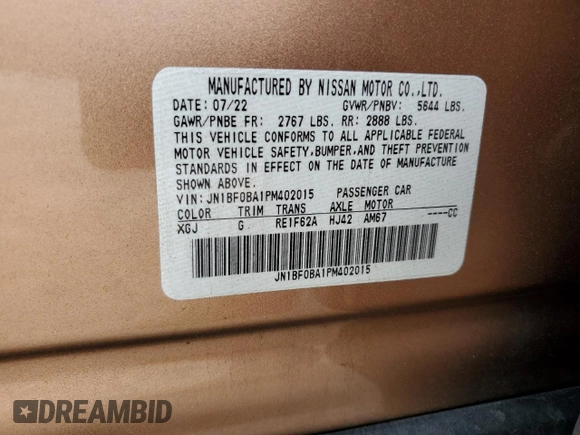 2023 Nissan ARIYA Evolve+ z VIN JN1BF0BA1PM402015, wystawiony jako Copart lot #65815584 z przebiegiem 29 556 mil mil oraz Szkoda całkowita • Salvage title. Historia ofert i sprzedaży dostępna na DreamBid. Obrazek 13.