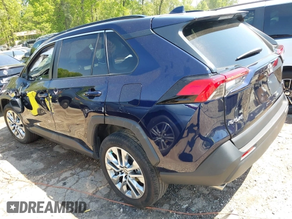 2022 Toyota RAV4 XLE Premium with VIN 2T3C1RFVXNW231752, listed as a IAAI auction lot 42072442 with 7,262 mi miles and . Bid and sale history available at DreamBid. Image 3.