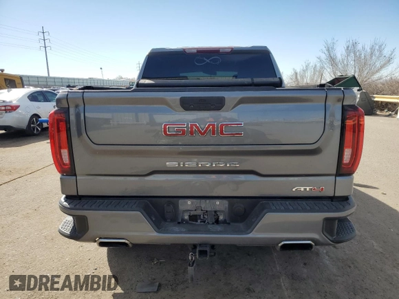 2021 GMC Sierra 1500 AT4 with VIN 3GTP9EED7MG427948, listed as a Copart auction lot 46108875 with 108,835 mi miles and Salvage Title. Bid and sale history available at carsss.com. Image 6.