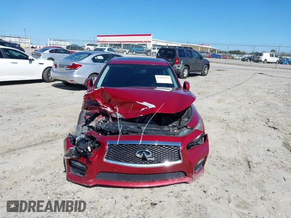 2015 Infiniti Q50 Premium with VIN JN1BV7AP6FM339042, listed as a IAAI auction lot 41645935 with 109,439 mi miles. Bid and sale history available at carsss.com. Image 11.