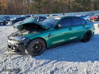 2024 BMW M3 Competition with VIN WBS33AY01RFR98757, listed as a Copart auction lot 82797824 with 0 mi miles and Salvage Title. Bid and sale history available at carsss.com. Image 1.