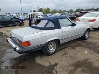 1985 Mercedes-Benz SL with VIN WDBBA45C6FA024529, listed as a Copart auction lot 73559924 with 75,789 mi miles and Salvage title. Bid and sale history available at DreamBid. Image 3.