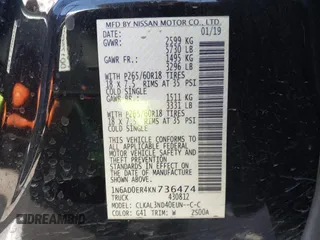 2019 Nissan Frontier SV z VIN 1N6AD0ER4KN736474, wystawiony jako IAAI lot #41826585 z przebiegiem 89 696 mil mil oraz . Historia ofert i sprzedaży dostępna na DreamBid. Obrazek 9.