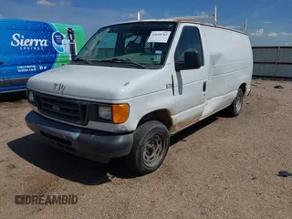 2006 Ford Econoline Cargo z VIN 1FTRE14W46DA16314, wystawiony jako IAAI lot #42618765 z przebiegiem 313 401 mil mil oraz . Historia ofert i sprzedaży dostępna na DreamBid. Obrazek 2.