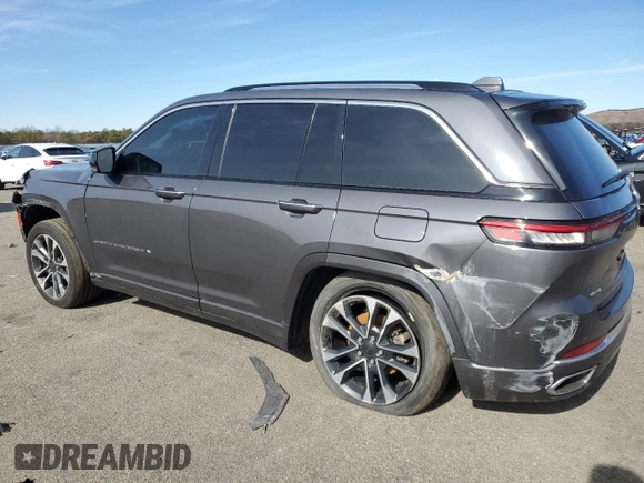 2022 Jeep Grand Cherokee Overland с VIN 1C4RJHDG7N8628396, выставлен на аукционе Copart как лот 45185415 с пробегом 61 032 миль миль и Списание • Salvage title. История ставок и продаж доступна на DreamBid. Изображение 2.