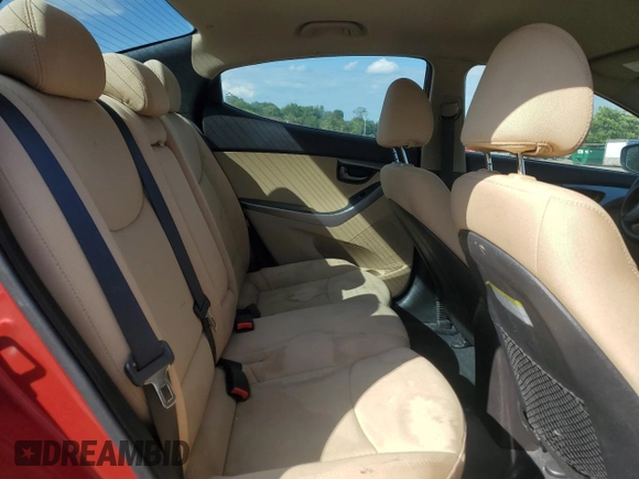2013 Hyundai Elantra GLS z VIN 5NPDH4AE8DH352599, wystawiony jako Copart lot #58244085 z przebiegiem 137 714 mil mil oraz Szkoda całkowita • Salvage title. Historia ofert i sprzedaży dostępna na DreamBid. Obrazek 10.
