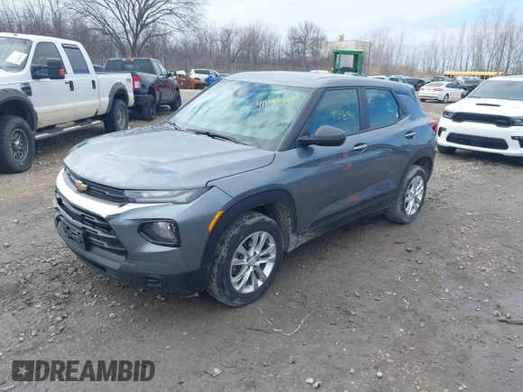 2021 Chevrolet TrailBlazer LS with VIN KL79MNSLXMB177386, listed as a IAAI auction lot 41898588 with 51,021 mi miles. Bid and sale history available at carsss.com. Image 2.