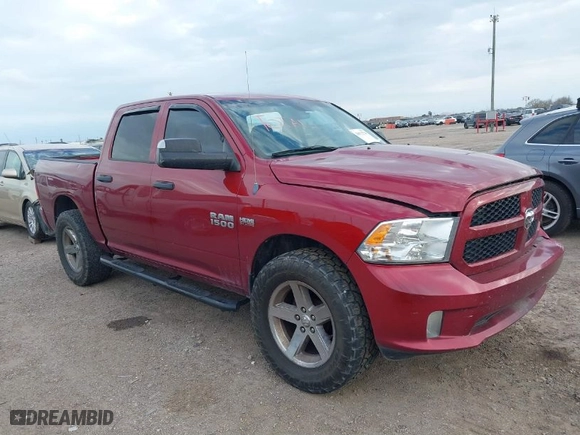 2014 Ram 1500 Express with VIN 1C6RR6KT1ES154971, listed as a IAAI auction lot 38672754 with 150,861 mi miles. Bid and sale history available at carsss.com. Image 1.