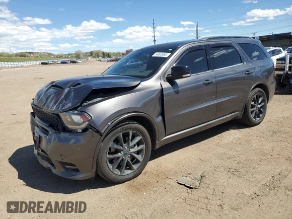 2018 Dodge Durango R/T with VIN 1C4SDJCT9JC497672, listed as a Copart auction lot 54862965 with 77,461 mi miles and Salvage title. Bid and sale history available at DreamBid. Image 1.