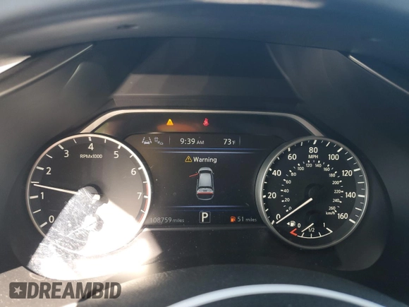 2020 Nissan Murano SV z VIN 5N1AZ2BJXLN122461, wystawiony jako Copart lot #56222054 z przebiegiem 108 759 mil mil oraz Szkoda całkowita • Salvage title. Historia ofert i sprzedaży dostępna na DreamBid. Obrazek 9.