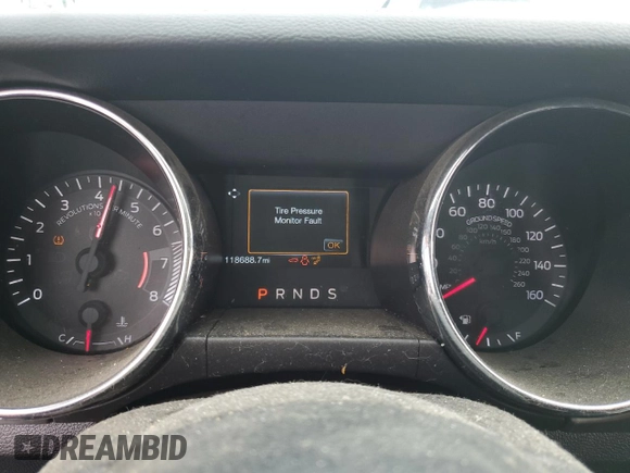 2015 Ford Mustang EcoBoost with VIN 1FA6P8TH8F5417454, listed as a Copart auction lot 62582275 with 118,688 mi miles and Salvage title. Bid and sale history available at DreamBid. Image 9.