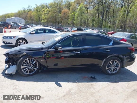 2018 Infiniti Q50 3.0t LUXE with VIN JN1EV7AP8JM357872, listed as a IAAI auction lot 42059854 with 111,640 mi miles. Bid and sale history available at carsss.com. Image 13.
