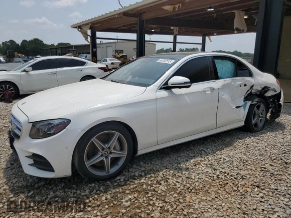 2019 Mercedes-Benz E 300 with VIN WDDZF4JB8KA645219, listed as a Copart auction lot 59702515 with 55,117 mi miles and Salvage title. Bid and sale history available at DreamBid. Image 1.