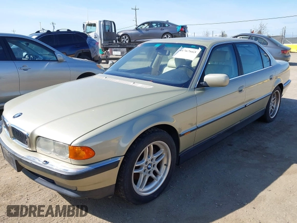 2000 BMW 7 Series 740iL with VIN WBAGH8340YDP13857, listed as a IAAI auction lot 41767665 with 194,786 mi miles and . Bid and sale history available at DreamBid. Image 2.