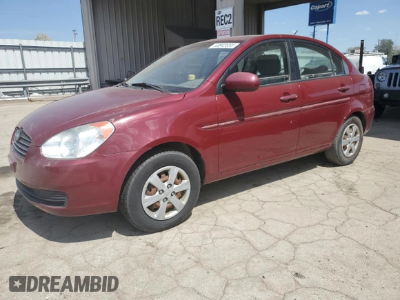 2010 Hyundai Accent GLS with VIN KMHCN4AC0AU489696, listed as a Copart auction lot 53842655 with 162,582 mi miles and Clean Title. Bid and sale history available at carsss.com. Image 1.
