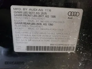 2017 Audi SQ5 Premium Plus with VIN WA1CCAFP5HA081253, listed as a Copart auction lot 76489144 with 169,562 mi miles and Clean Title. Bid and sale history available at carsss.com. Image 13.