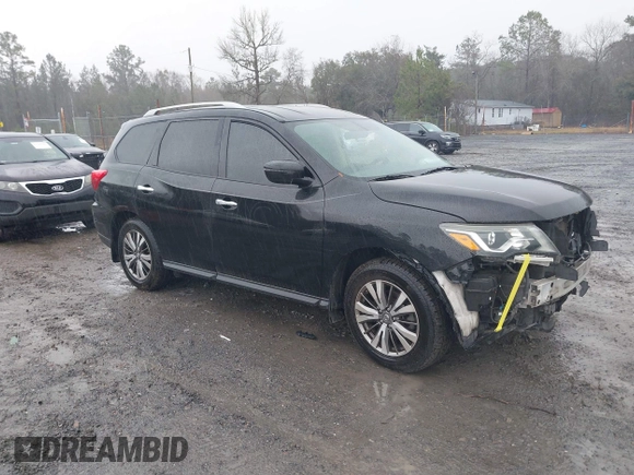 2018 Nissan Pathfinder SV with VIN 5N1DR2MN7JC652781, listed as a IAAI auction lot 41743833 with 68,469 mi miles. Bid and sale history available at carsss.com. Image 1.