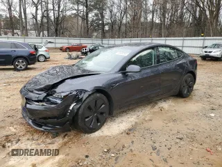 2024 Tesla Model 3 with VIN 5YJ3E1EA8RF755854, listed as a Copart auction lot 45986995 with 7,374 mi miles and Salvage Title. Bid and sale history available at DreamBid. Image 1.