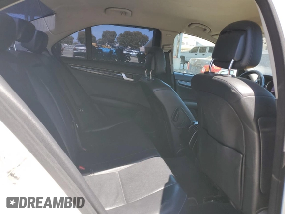 2012 Mercedes-Benz C with VIN WDDGF4KB9CA678589, listed as a Copart auction lot 56344084 with 46,850 mi miles and Salvage title. Bid and sale history available at DreamBid. Image 10.
